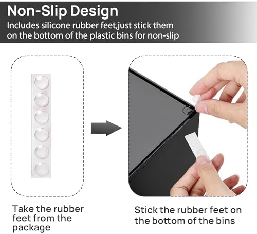 Vtopmart Black Small Stackable Storage Drawers for Cologne Organizer