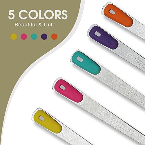 2Pack Small Measuring Spoon Set with Multi-Color Silicone Grip