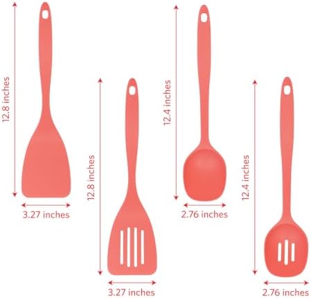 Glad Kitchen Utensils Set, 8pcs - Nonstick Cooking Tools with Utensil Holder - Nylon Spoon, Ladle, Skimmer, Spaghetti Server, and Turner Spatula Set - Dishwasher Safe, Rust