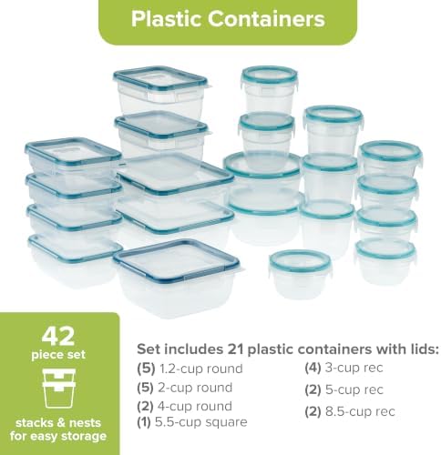 Snapware Plastic Total Solution (21-Pack) Large Food Storage Containers Set