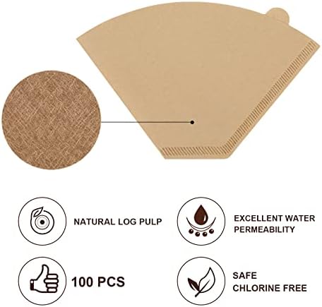 100 Pcs Disposable Coffee Filters #4 for Ninja Coffee Maker
