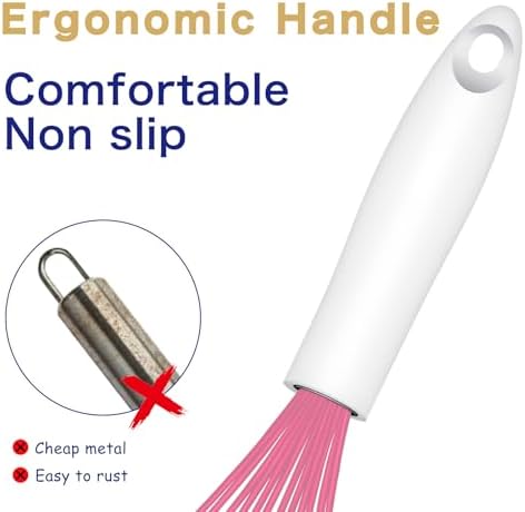 OYV Pink Silicone Whisk Set of 3