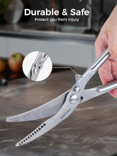 Poultry Shears, Full Steel Bone Cutting Scissors for Chicken & Turkey