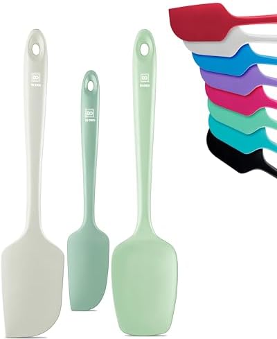 DI ORO Silicone Spatula Set - 600F Heat Resistant, 3-Pc Pastel