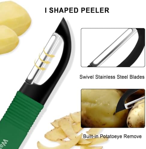 Peelers for Kitchen, Swivel Vegetable Peeler and Y-Shaped Potato Peeler