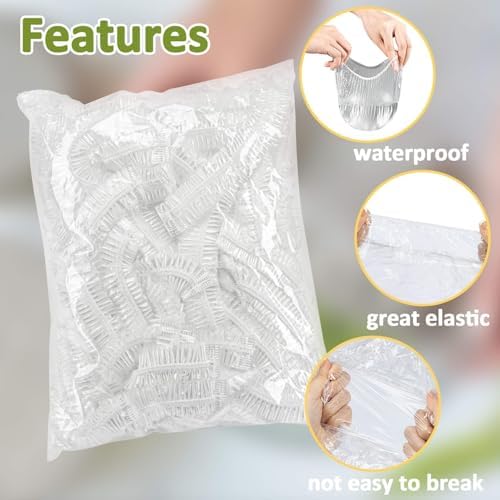 MAQIHAN 200 Bowl Covers for Bread Proofing - Medium Plastic Wrap for Food