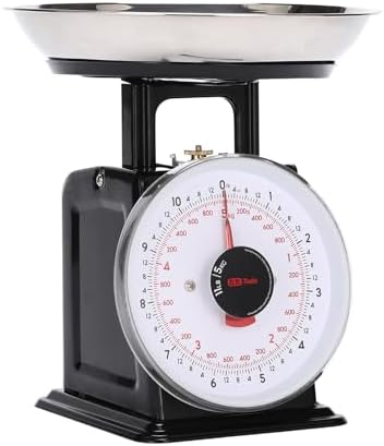 Tada 11lb Analog Kitchen Mechanical Food Scale Weighing Dial Scale with Bowl