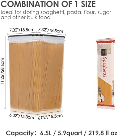 Vtopmart Extra Large Airtight Food Storage Containers, 6.5L, 4 Pcs