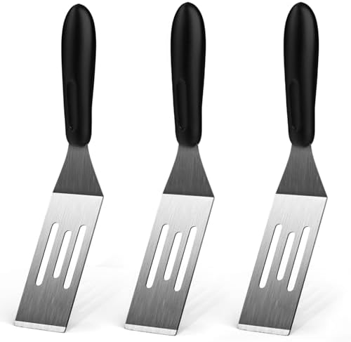 3Pcs Stainless Steel Mini Metal Spatula for Cooking Baking Serving