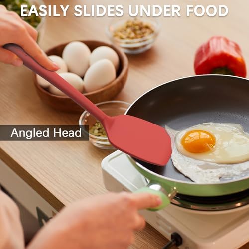 Coukre 3 Pack Silicone Spatula Set, Heat Resistant to 500°F, BPA-Free