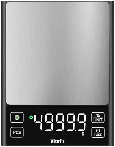 Vitafit 11lb Digital Food Scale High Accuracy 0.1g, Kitchen Scale Big LED
