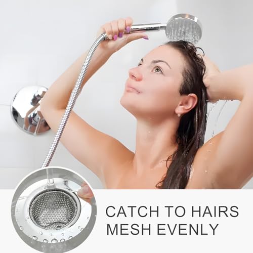 2pcs Heavy Duty Stainless Steel Slop Basket Filter Trap, 4.5" Top / 2.95" Mesh Metal Sink Strainer,Perfect for Kitchen Sink/Bathroom Bathtub Wash Basin Floor Drain Balcony Drain Hole,Utility