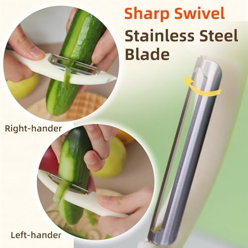 Stainless Steel Vegetable & Fruit Peeler for Kitchen, Green