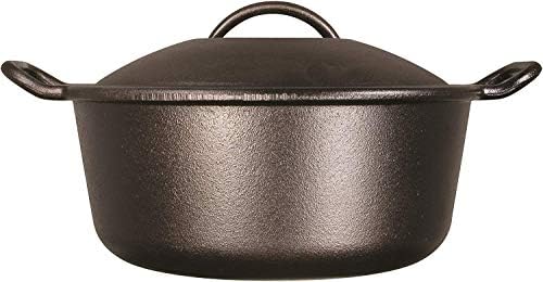 Lodge BOLD Pre-Seasoned Cast Iron Dutch Oven with Lid, 7 Quart