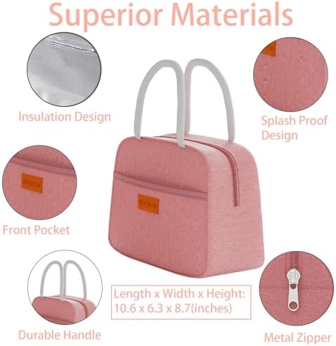 JBGOYON Leakproof Bento Box & Insulated Lunch Bag Set for School and Work