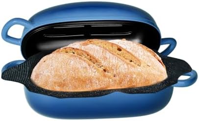Dutch Oven, 2.5QT Bread Pans with Silicone Liner for Bread Baking
