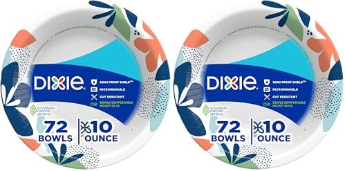 Dixie Paper Bowls, 10 Ounce, 144 Count | Paper