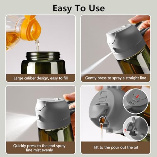 SWEET VIEW 2PCS Olive Oil Dispenser and Oil Sprayer