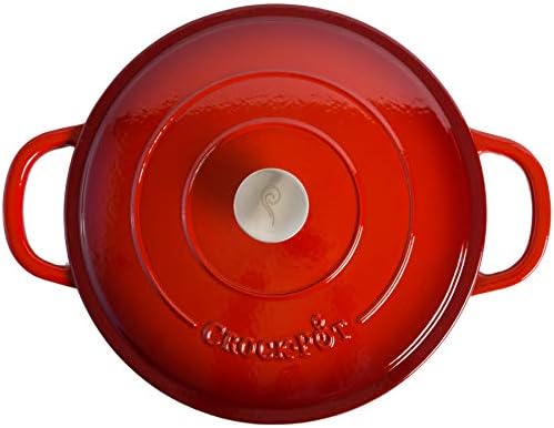 Crock-Pot Crock Pot Artisan Enameled Cast Iron Braiser W/Lid, Scarlet Red, 5 quarts (Pack of 2)