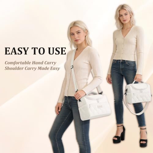 Insulated Lunch Bag Women Men Leakproof With Cup Holder, Beige