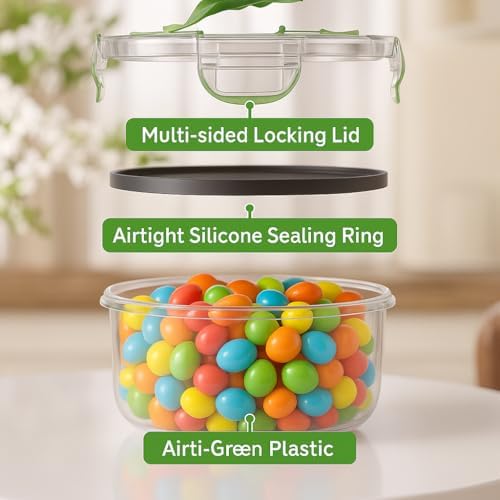 RockBerry 66 Pcs Food Storage Containers with Lids Airtight, Total 19075ML