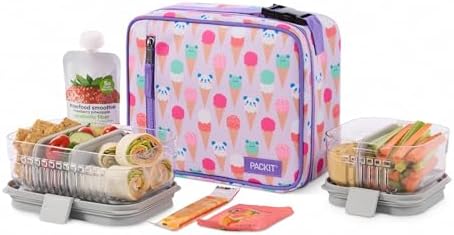 PackIt Freezable Classic Lunch Box, Ice Cream Critters