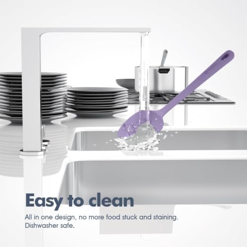 ChefAide 5 Pieces Silicone Spatulas Set, Heat Resistant Rubber Spatula