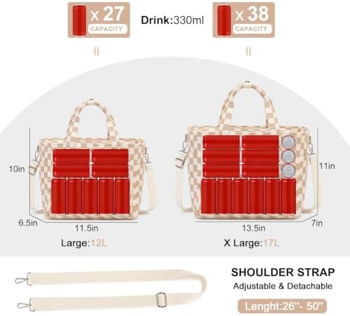 Bluboon Insulated Lunch Box for Work with Cup Holder, Corduroy Lunch Tote