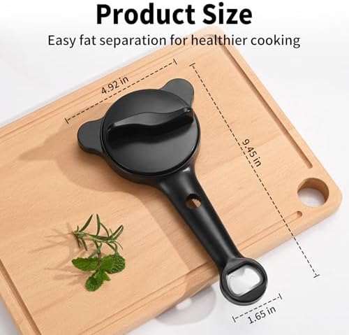 4-in-1 Jar Opener for Seniors with Arthritis – Adjustable Stainless Steel Lid Remover & Can Opener for Weak Hands, Fits All Jar Sizes & Bottle Caps, Makes Opening Easy – Kitchen Must-Have