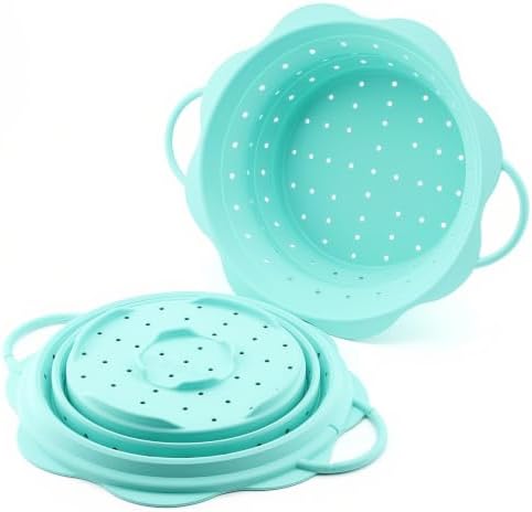 Collapsible Silicone Colander for Kitchen，Foldable Pasta Vegetable Strainer