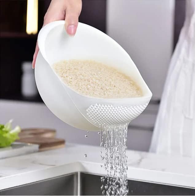 Generic Kitchen Colander Bowl Combo Strainer for Rice, Pasta, Vegetables, Fruits (Pink)