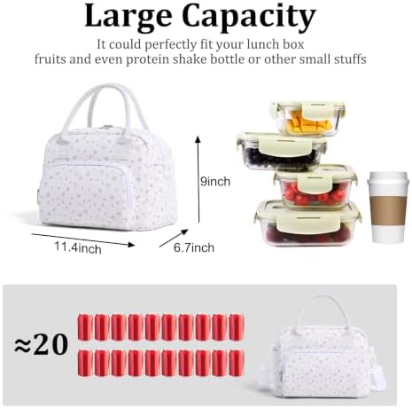 MEXS Insulated Lunch Bag for Women Men Large Reusable Lunch Box Adult Leakproof Portable Cooler Tote Bags for Work Picnic