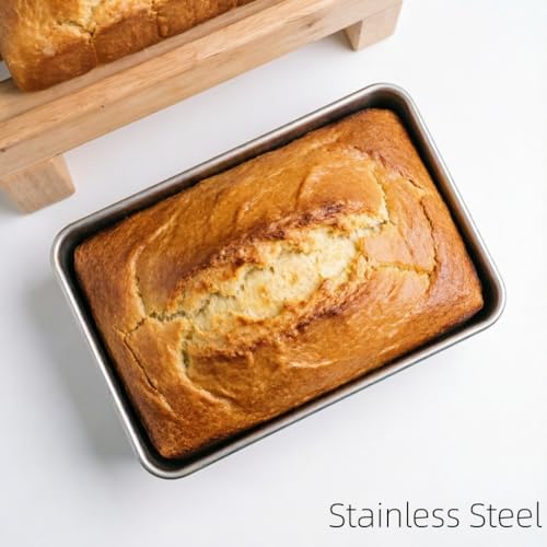 Kichwit 6 Pack Stainless Steel Loaf Pan for Baking Bread, 7“ x 5” x 2-3/8“