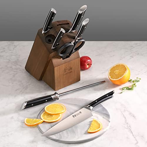Cangshan HELENA Series German Steel Forged Knife Block Set (8-Piece, Black)