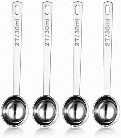 Coffee Scoop for Ground Coffee, 30ml 2 Tbsp Measuring Spoon, 4 Pack