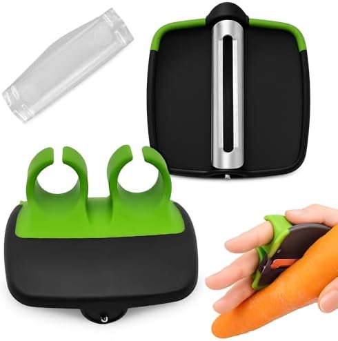 Palm Peeler for Vegetables with Double-Sided Stainless Steel Blades