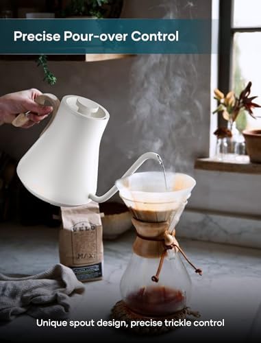INTASTING Gooseneck Electric Kettle with ±1℉ Temperature Control, 0.9L