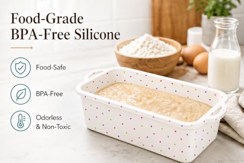 Silicone Loaf Pan, Food-Grade BPA-Free Non Stick Bread Pan