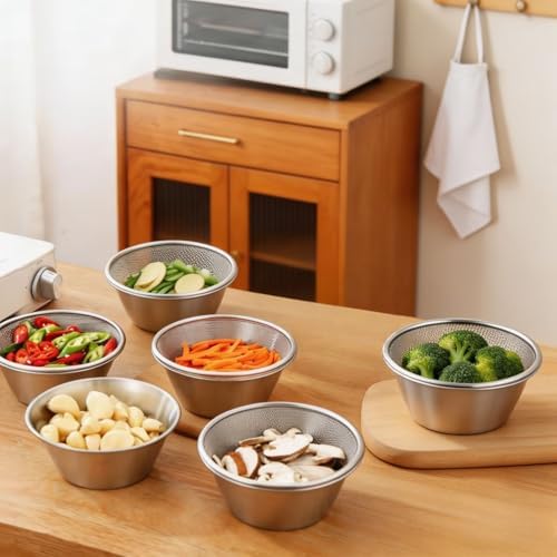 Mini Colander with Small Mixing Strainer Bowl,Small Strainer for Fruit,Rice
