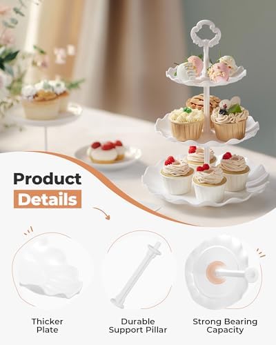 Kootek 5pcs Cupcake Stand Dessert Table Display Set Serving Tray for Party