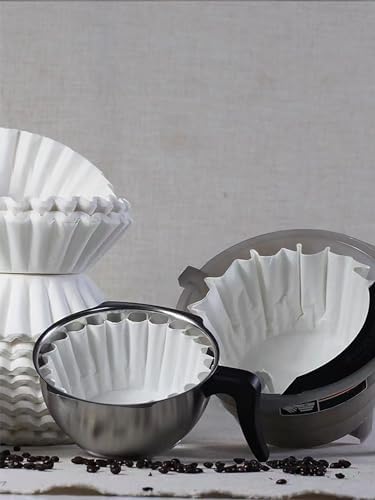 12-Cup Commercial Coffee Filters, Large Coffee Filters，Premium Quality, (9 ¾ Inch x 4 ¼ Inch) All-Natural, Big & Tall Filters Compatible with Coffee Machines - Woman Owned（300 Pack）