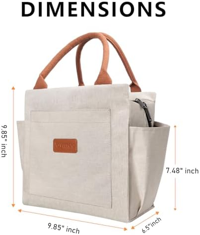 Joymee Insulated Lunch Bag For Women Reusable Leakproof - Beige
