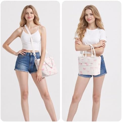 Lunch Bag for Women Adult Large Insulated Lunch Box Girl Cute Corduroy Lunch Tote Bags Reusable Leakproof Cooler Work Picnic