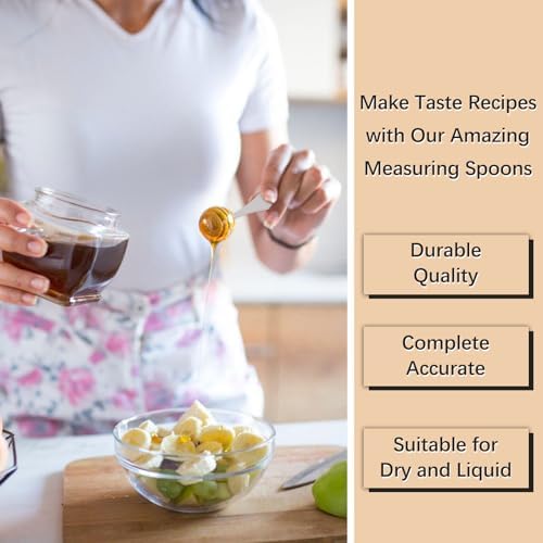 2PCS 1TSP(5ML) Measuring Spoon, 18/8(304) Stainless Steel Tablespoon