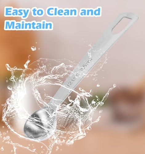 1/2 Teaspoon Measuring Spoons, 3Pcs Stainless Steel Short Design Kitchen Tools for Precise Cooking Baking Spices Measurement, 2.5ml