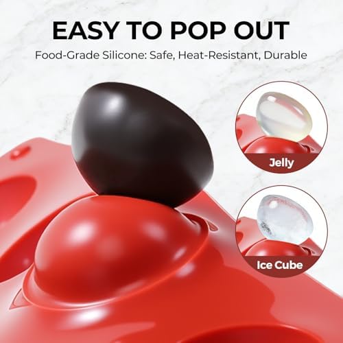 24 Holes Silicone Hot Chocolate Bomb Molds, 2 Packs Mini Semi Sphere Mold 1" Half Sphere Silicone Baking Molds for Making Chocolate, Cake, Jelly, Dome Mousse