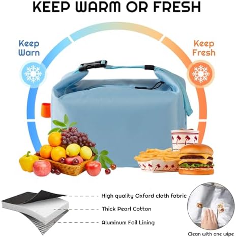 YUDANSI Large Capacity Lunch Bags for Men Women- Reusable Insulated Leakproof Lunch Box Tote Bag, Cool Bags for Adults,Thermal Cooler Bag for Work Picnic Travel -11L (Blue)