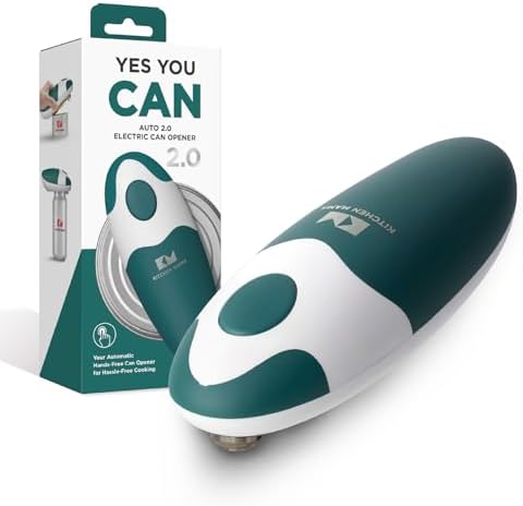 Kitchen Mama Auto 2.0 Electric Can Opener, Cordless, Emerald Mist