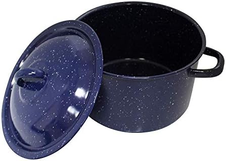 IMUSA USA Speckled Enamel Stock Pot 7.75-Quart, Blue