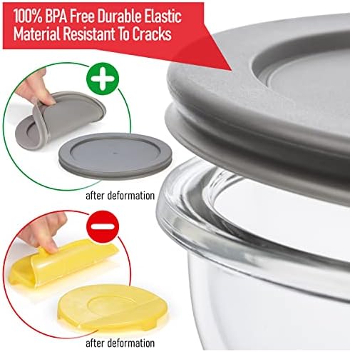 Set of 6 Stackable Space-Saving Nesting Glass Bowls